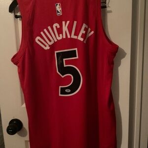 Toronto Raptors Immanuel Quickley autographed Signed Jersey - PSA certification